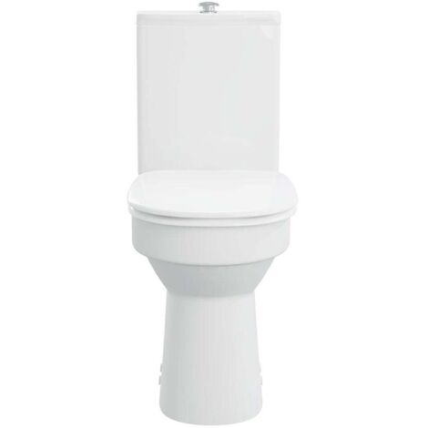 AKW Navlin Doc M Raised Height Close Coupled Pan with Raised Push Button Cistern 650mm Projection - Excluding Seat