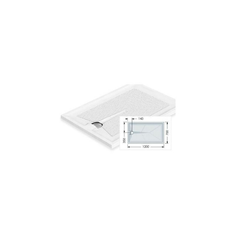 

Plato de ducha extraplano 1200x700mm Braddan (Accesibilidad especial) - AKW