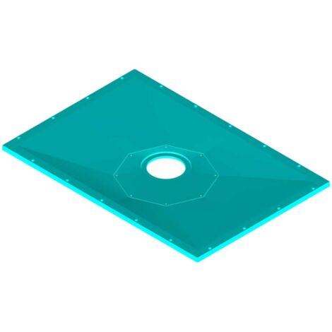 AKW Tuff Form8 Rectangular Wet Room Floor Former with Rotatable Drain Outlet 1135mm x 770mm