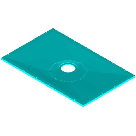 AKW Tuff Form8 Rectangular Wet Room Floor Former with Rotatable Drain Outlet 1300mm x 820mm