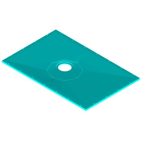 AKW Tuff Form8 Rectangular Wet Room Floor Former with Rotatable Drain Outlet 1400mm x 900mm