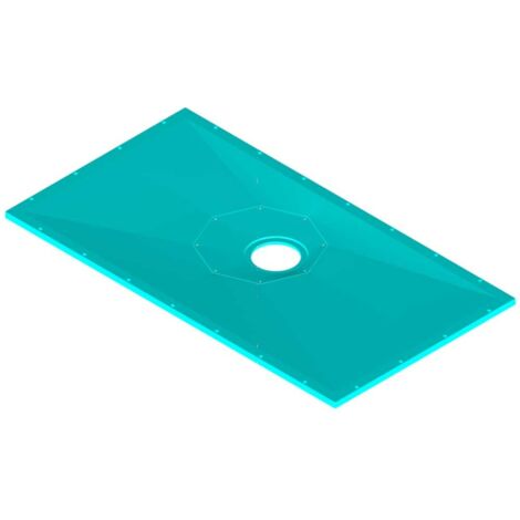 AKW Tuff Form8 Rectangular Wet Room Floor Former with Rotatable Drain Outlet 1500mm x 820mm