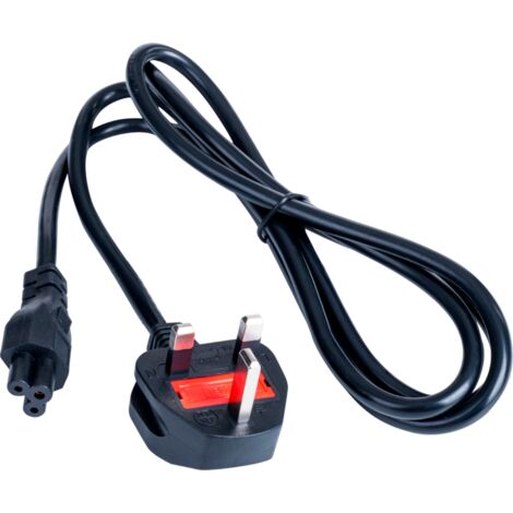 AKYGA AK-AG-02A Britisches IEC C5 3-poliges Laptop-Stromkabel 1,5 m