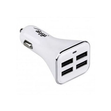 Akyga Chargeur USB 34 W 4x USB-A blanc pour voiture X924771