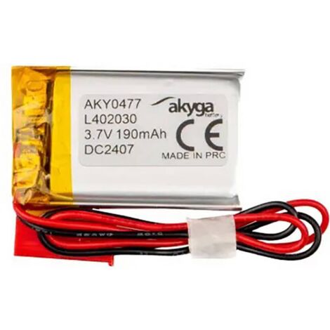 Akyga LP402030 Pack de piles rechargeables x batterie spéciale LiPo 3.7 V 190 mAh Y636563