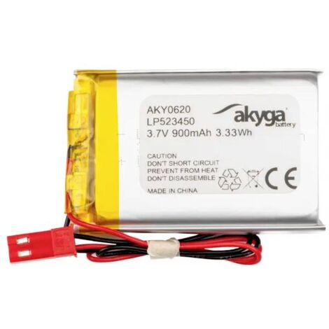 Akyga LP523450 Pack de piles rechargeables x batterie spéciale LiPo 3.7 V 900 mAh Y636123