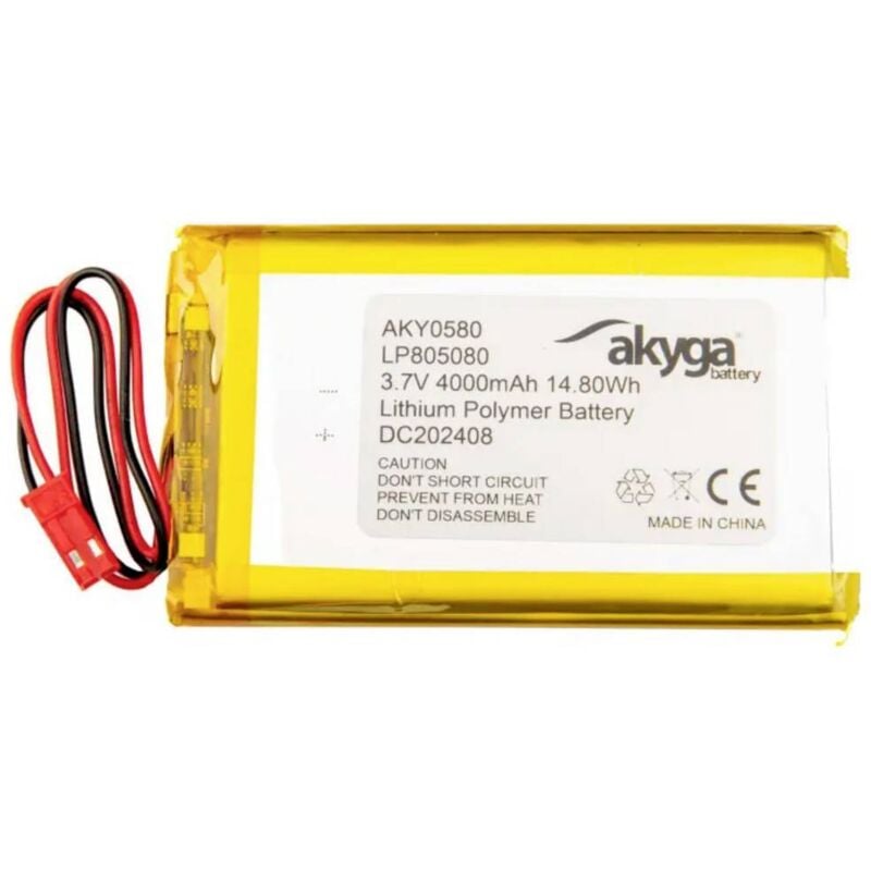 LP805080 Pack de piles rechargeables x batterie spéciale LiPo 3.7 v 4000 mAh - Akyga