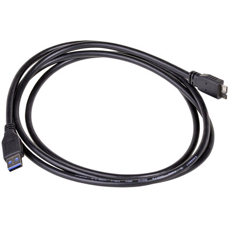 Akyga USB-Kabel   USB-A Stecker, USB-Micro-B 3.0 Stecker 1.80 m Schwarz  AK-USB-13