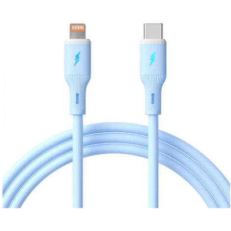 Akyga USB-Kabel   USB-C® Stecker, Apple Lightning Stecker 1 m Blau  AK-USB-72