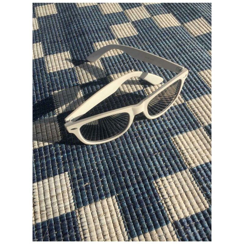 

al aire libre alfombra 80x150 cm rectangular BC GEA REVERSIBLE Negro terraza, jardín adecuado para calefacción por suelo radiante - Bleu