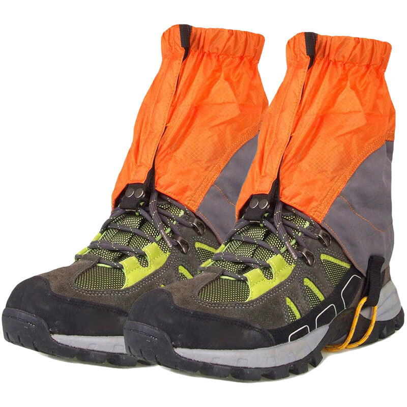 

Al aire libre Nylon recubierto de silicona Impermeable Ultraligero Polainas Proteccion de piernas Guardia Senderismo Escalada Trekking,naranja