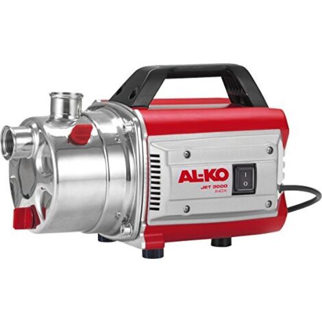 AL-KO Jet 3000 Inox Classic - Pompa da giardino - potenza motore 650 Watt, portata max. 3100 l/h, altezza massima di mandata, prevalenza 35 m, aspirazione da 8 metri