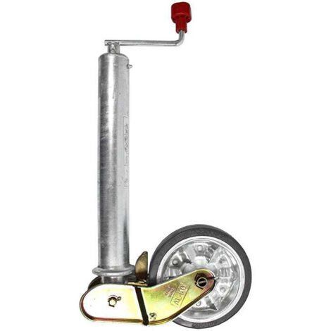 AL-KO Rueda jockey plegable automática Ø60 mm neumático de goma maciza 200 x 50 mm 500 kg