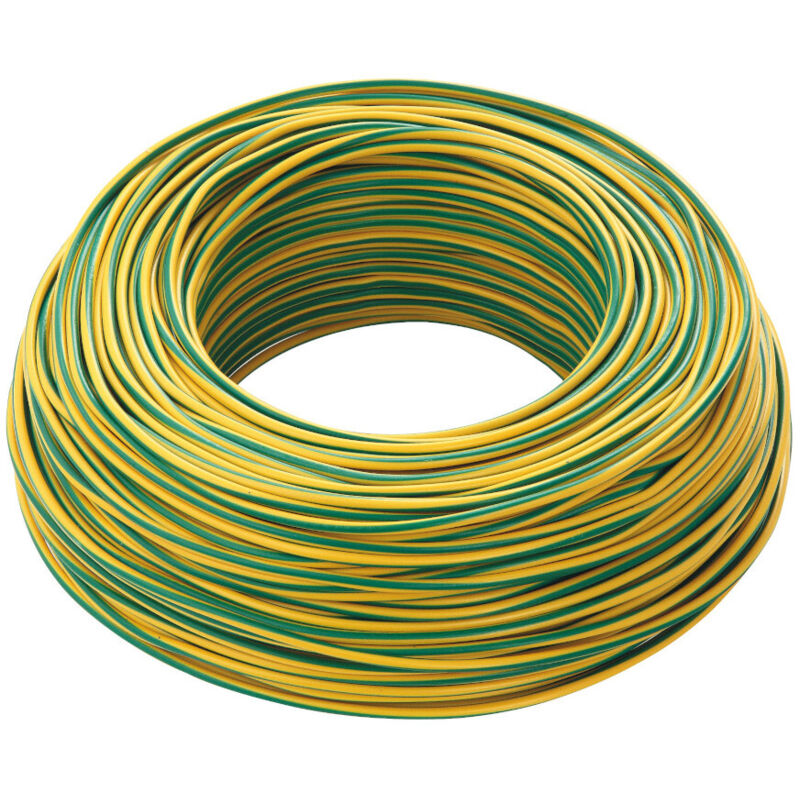 Cavi Al Metro Cavo Unipolare Cordina Fs17 Giallo Verde Sezione 1x35...
