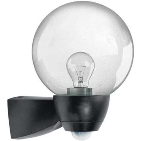 AL Monza/Garda Sensorleuchte 77W HV-Halogenlampe schwarz matt Glas klar Lampe
