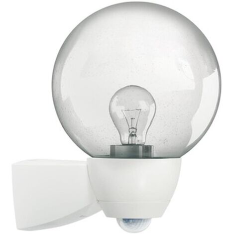 AL Monza/Garda Sensorleuchte 77W HV-Halogenlampe weiß matt Glas klar Leuchte