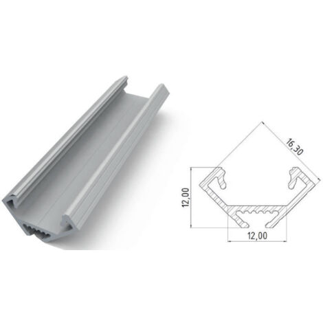AL12-GLC2-RW-1000 : Profilé d'angle en aluminium brut 1000 mm