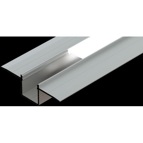 AL12-GLG5-RW-1000 : Profilé architectural affleurant en aluminium brut 12,5 x 16 mm, longueur 1000 mm, pour plaques de plâtre.