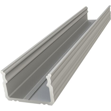 AL12-GLS2-AS-1000 : Profil de surface ALU anode argent 9x16 mm 1000 mm SURFACE anode argent