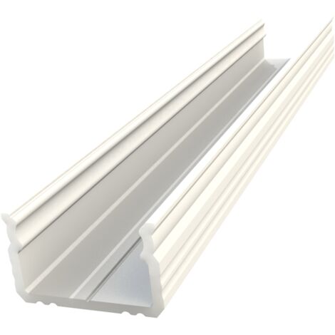 AL12-GLS2-LW-1000 : Profilé de surface en aluminium laqué blanc 9 x 16 mm, longueur 1000 mm.
