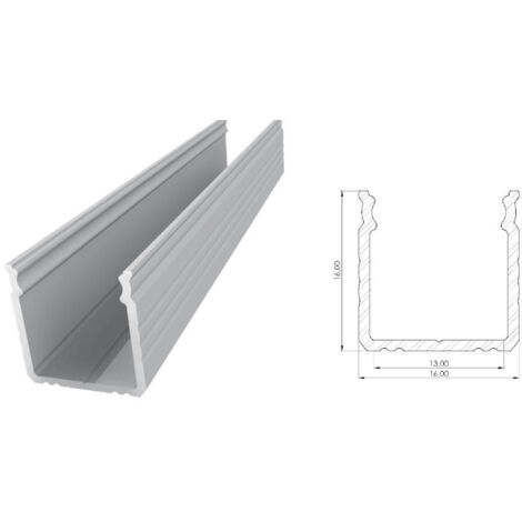 AL12-GLS3-RW-1000 : Profil de surface en aluminium brut 16 x 16 mm 1000 mm