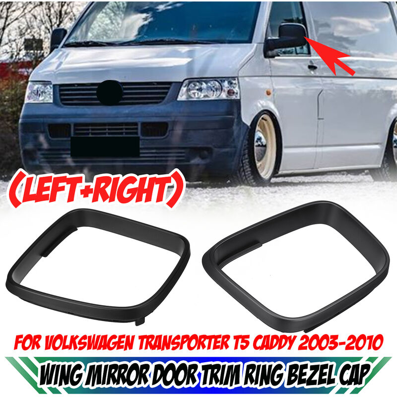 

Ala lateral del coche espejo retrovisor puerta embellecedor anillo bisel embellecedor de tapa para VW para Volkswagen para Transporter T5 Caddy