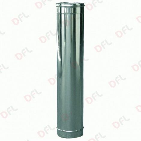 Ala tubo a doppia parete coibentato in acciaio inox 100 cm   200 - 250 mm