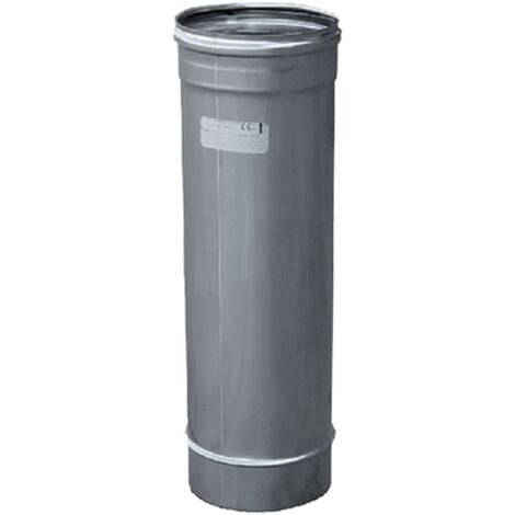 Ala tubo per canna fumaria in acciaio inox   15 x h 50 cm accessori per stufe fornito senza guarnizioni