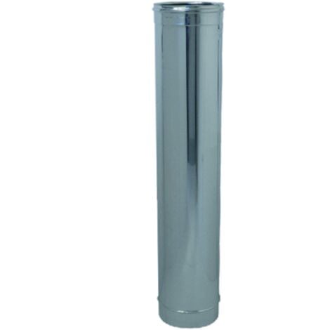 Ala tubo per stufe in acciaio inox AISI 304 h 1 mt   16 cm canna fumaria fornito senza guarnizioni