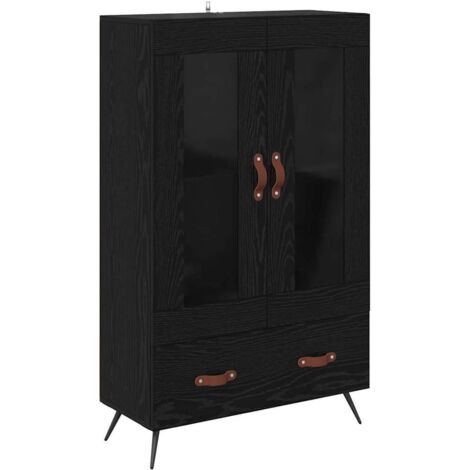 Alacena con cajón Roble Negro 69,5 x 31 x 115 cm vidaXL