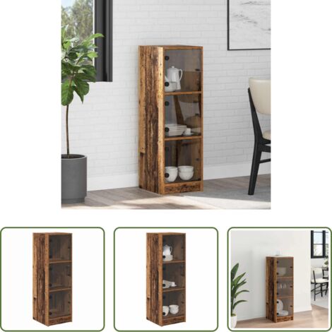 Alacena con puertas de vidrio -  Alacena Madera Vieja 35 x 37 x 109 cm Madera contrachapada