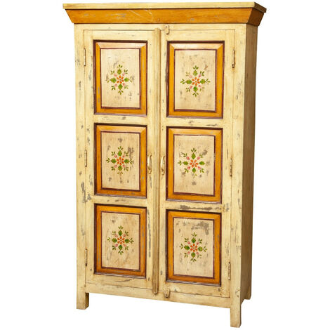 Alacena de madera maciza pintada a mano