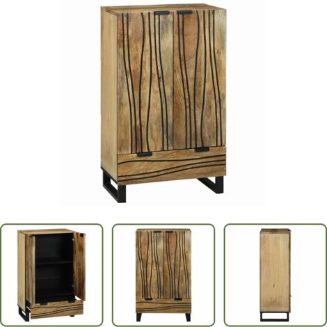 Alacena de mango -  Highboard Marrón 60 x 33 x 100 cm madera maciza de mango