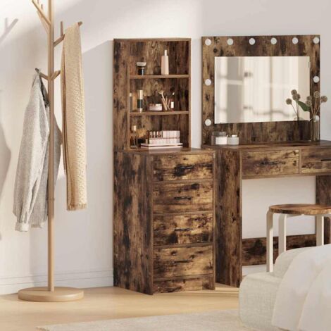 Alacena Roble ahumado 40 x 41 x 135 cm Madera contrachapada vidaXL