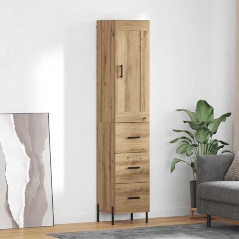 Alacena Roble artesanal 34,5 x 34 x 180 cm Madera contrachapada