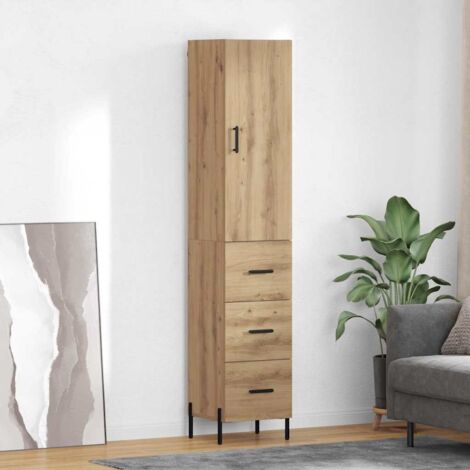 Alacena Roble artesanal 34,5 x 34 x 180 cm Madera contrachapada
