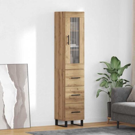Alacena Roble artesanal 34,5 x 34 x 180 cm Madera contrachapada