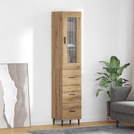 Alacena Roble artesanal 34,5 x 34 x 180 cm Madera contrachapada