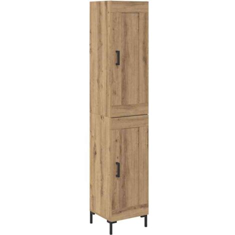 Alacena Roble artesanal 34,5 x 34 x 180 cm Madera contrachapada vidaXL