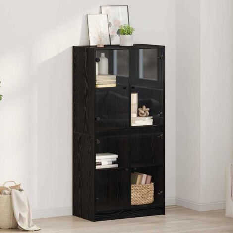 Alacena Roble Negro 68 x 37 x 142 cm Madera contrachapada