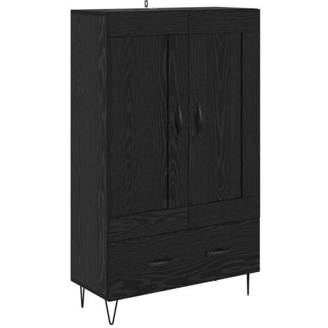 Alacena Roble Negro 69,5 x 31 x 115 cm Madera contrachapada vidaXL