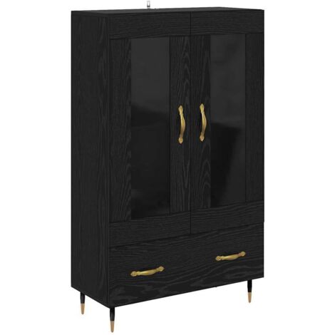 Alacena Roble Negro 69,5 x 31 x 115 cm Madera contrachapada vidaXL