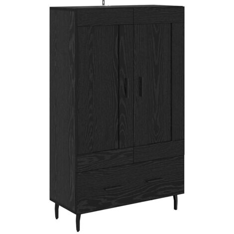 Alacena Roble Negro 69,5 x 31 x 115 cm Madera contrachapada vidaXL