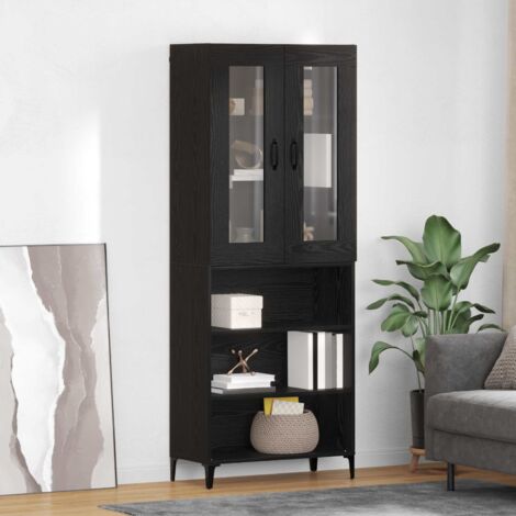 Alacena Roble Negro 69,5 x 34 x 180 cm Madera contrachapada