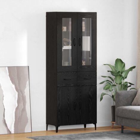 Alacena Roble Negro 69,5 x 34 x 180 cm Madera contrachapada
