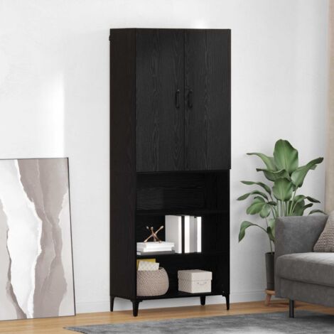 Alacena Roble Negro 69,5 x 34 x 180 cm Madera contrachapada