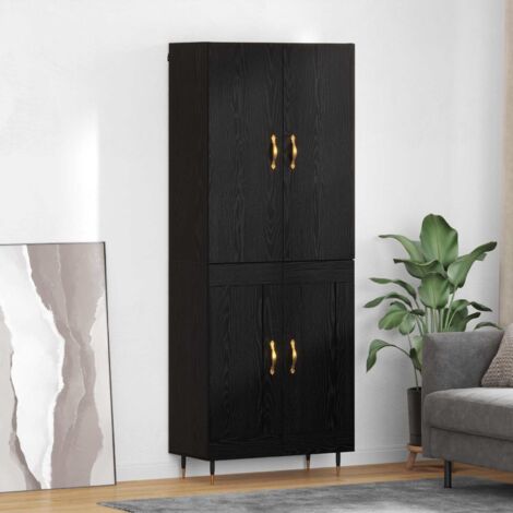Alacena Roble Negro 69,5 x 34 x 180 cm Madera contrachapada