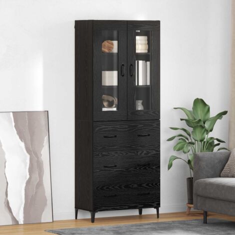 Alacena Roble Negro 69,5 x 34 x 180 cm Madera contrachapada