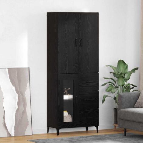 Alacena Roble Negro 69,5 x 34 x 180 cm Madera contrachapada