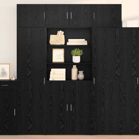 Alacena Roble Negro 80 x 42,5 x 185 cm Madera contrachapada